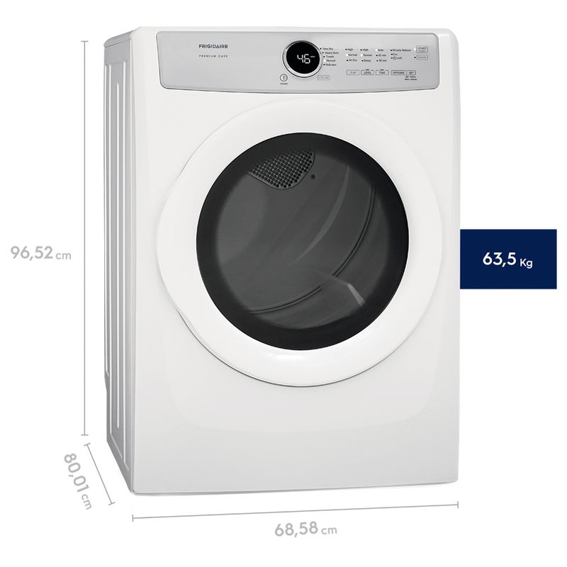 Gas-Dryer-21kg--_EFDG317TIW_Perspective_Dimensions_Frigidaire_English